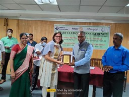 Appreciation and recognition from Rotary club of Chennai Serenity, September 2021