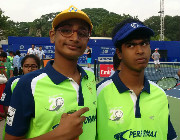 Participating in tennis evetn at Aircel Chennai open 2016 with Ekadaksha Learning Center, Chennai